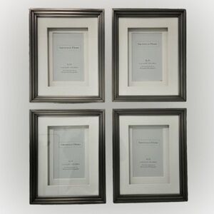 SHEFFILED HOME Metallic Silver Tone Wall Frames, 4 x 6 Photographs, Set of 4